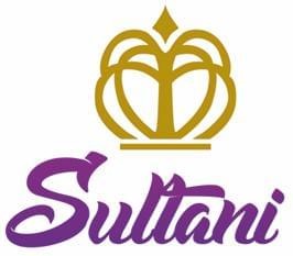 Sultani logo with stylised golden crown.