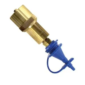 Brass and plastic tap aerator adapter