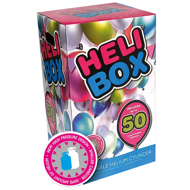 Helium cylinder for inflating 50 balloons.